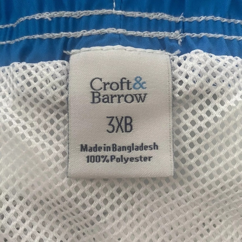 NWT CROFT & BARROW Nautical Print Swim‎ Trunks Board Shorts Mens 3XB - Picture 5 of 6
